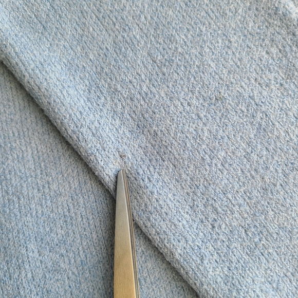 Christian Siriano Cream and Blue Turtleneck Sweater Cozy Warm Winter Charm Snow - Picture 4 of 6